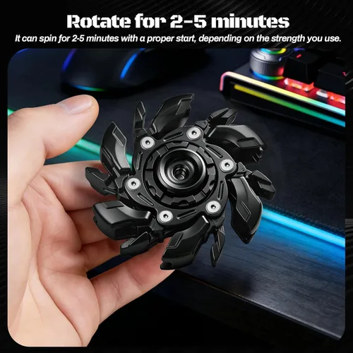 Miniatura 5 de EDC Fidget Sliders - Juguetes de metal para adultos para TDAH y ansiedad, autismo, alivio del estrés, juguetes de clicker, color negro
