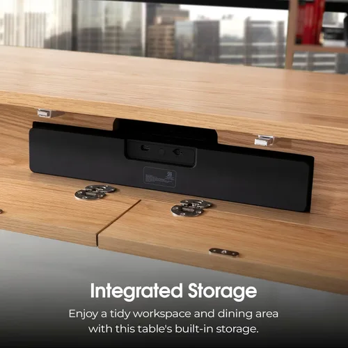 Miniatura 7 de Escritorio convertible, escritorio de oficina en casa simple y moderno con almacenamiento, escritorio plegable en mesa de comedor, mesa de comedor