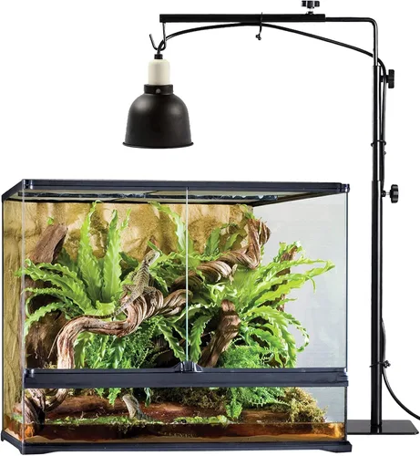 Miniatura 9 de BETAZOOER Soporte de Lámpara de Reptil Ajustable Soporte de Luz de Piso de 15-31 Pulgadas Soporte de Lámpara Colgante de Metal para Terrario