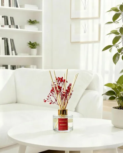 Miniatura 5 de Juego de difusor de varillas con aroma a verbena de limón con 6 varillas de varillas Decoración de baño para el hogar y el dormitorio, 3.38 onzas