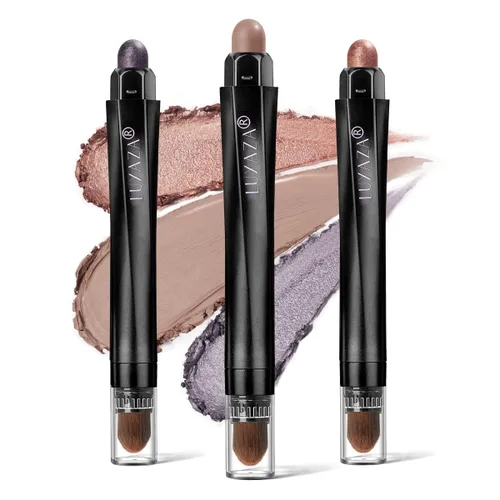 Miniatura 14 de 10 barras de sombra de ojos, brillo y neutro, color rosa champán, metálico, lápiz de sombra de ojos color crema con resistente a las manchas y al