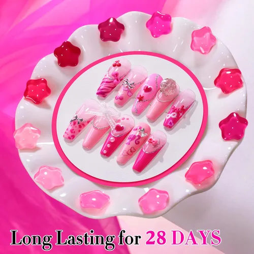 Miniatura 7 de Double Rhythm - Juego de esmalte de uñas en gel de 28 piezas, 0.5 onzas, kit de esmalte de uñas de gel de remoción, mismo color, misma botella, arte