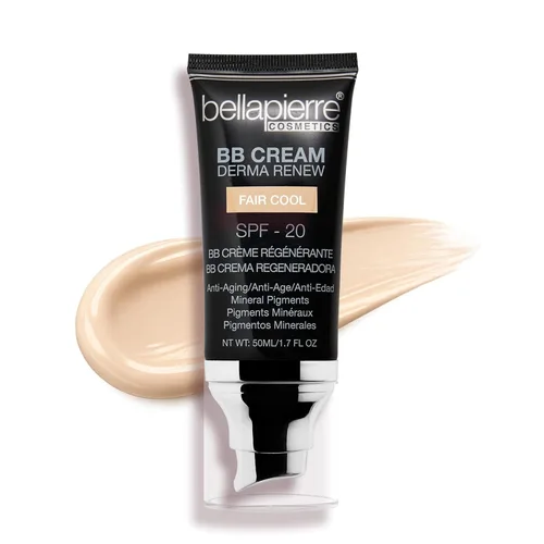 Miniatura 10 de Bellapierre BB Cream SPF 20 - Protector solar mineral y base líquida, hidratante facial ligero con cobertura construible, acabado mate, no tóxico