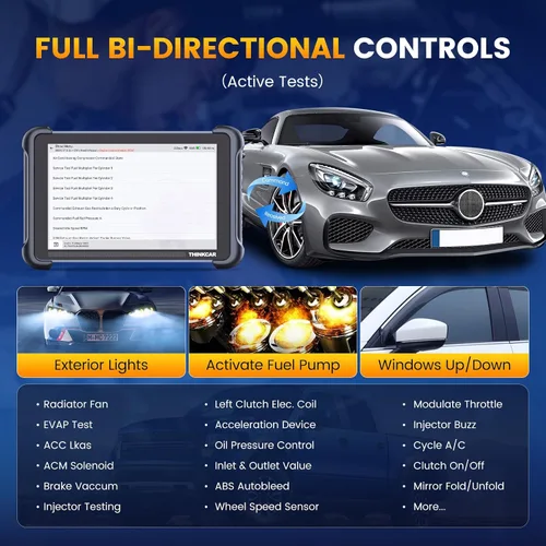 Miniatura 3 de THINKCAR Herramienta de escaneo bidireccional, THINKSCAN 689BT Herramienta de diagnóstico automotriz para todo el sistema, escáner OBD2
