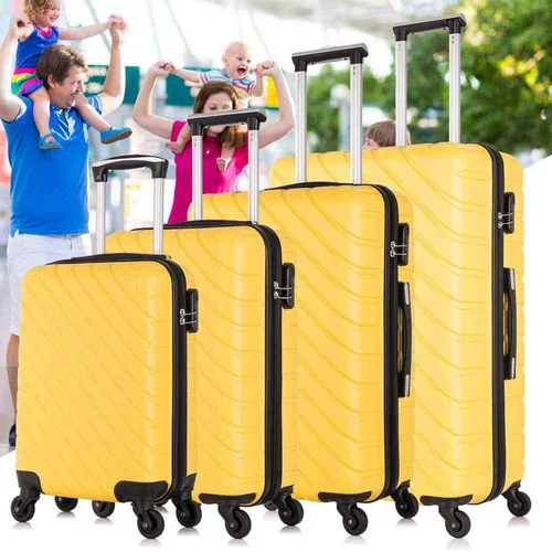 Miniatura 2 de Fridtrip - Maleta de viaje rígida, ligera, con ruedas giratorias, Amarillo, 4 PCS Suitcases