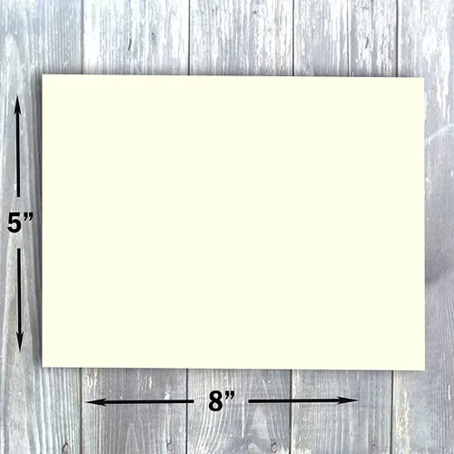 Miniatura 3 de Hamilco Blank Index Cards 5 x 8 cartulina de 100 libras, cubierta de papel de cartulina crema, paquete de 100