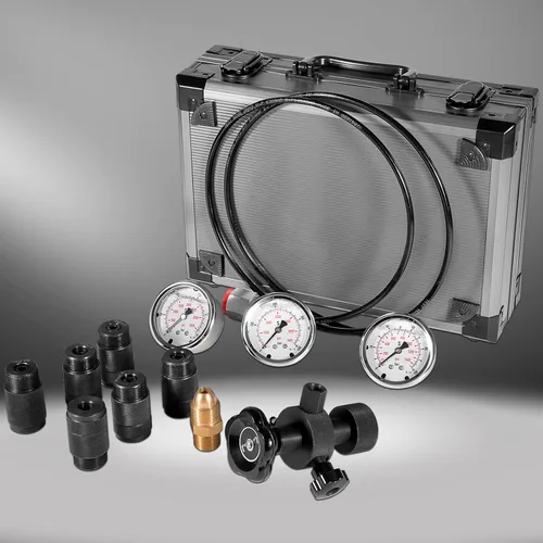 Miniatura 8 de Sistema de carga de nitrógeno del acumulador hidráulico GK-01 con 7 acoplamientos, 3 medidores de presión, 1 manguera de gas y 1 cuerpo de válvula