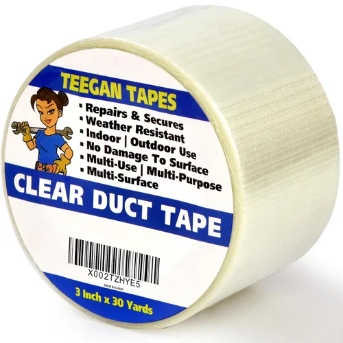 Miniatura 9 de Gaffer Power Teegan Tape - Cinta de filamento de 2 pulgadas x 30 yardas, cinta transparente reforzada para embalaje, sellado y reparaciones de alta