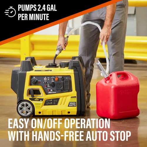 Miniatura 8 de Bomba automática de transferencia de combustible Deway con boquilla para control y parada rápidos de flujo, funciona con pilas AA, manguera extra
