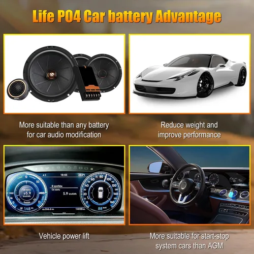 Miniatura 6 de Batería de arranque y parada de coche de litio G27 12V 80AH de alto rendimiento con 1300CCA y 60 meses de garantía