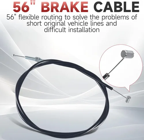 Miniatura 5 de Cable de freno mecánico de 56 "pinza de freno y soporte para Go Kart Manco 9598 9597 para Yerf-Dog ASW MB-1 Bristers Thunder Predator 212cc 196cc