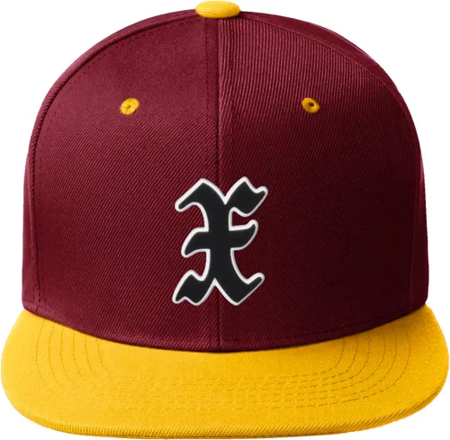 Miniatura 1209 de Daxton Gorra clásica con visera de billete plano con letras del alfabeto inglés antiguo de la A a la Z