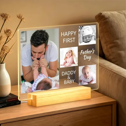 Miniatura 20 de Marco de fotos personalizado con luz nocturna, marcos de fotos personalizados con foto, marco de fotos personalizado, regalos de cumpleaños