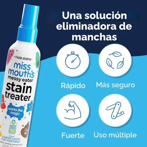 Miniatura 3 de Miss Mouth's Messy Eater Spray para tratar manchas – Removedor de manchas de 4 onzas – Productos esenciales para recién nacidos y bebés – Sin