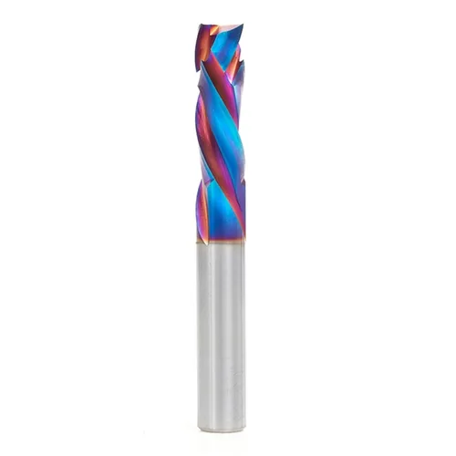 Amana Tool Spektra Extreme Tool Life - Broca de router espiral de compresión CNC de carburo sólido, 46010-K, 3/8 D x 1-1/8 CH x 3/8 vástago x 3