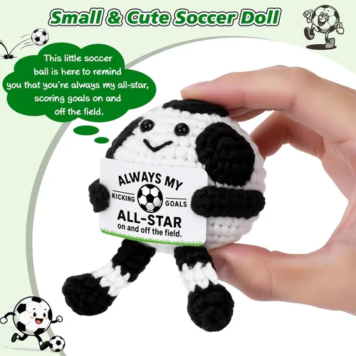 Miniatura 2 de Graciosos regalos de fútbol para niños, niñas, hombres, mujeres, mini accesorios de pelota de fútbol, cosas geniales, jugadores, amantes, peluches