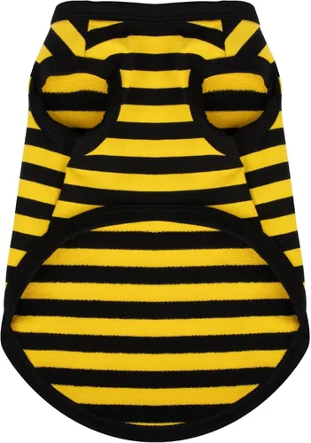 Miniatura 11 de Paiaite 3 piezas de camisa para perro a rayas de color oscuro, camisas sin mangas de algodón para cachorros, ropa transpirable para mascotas