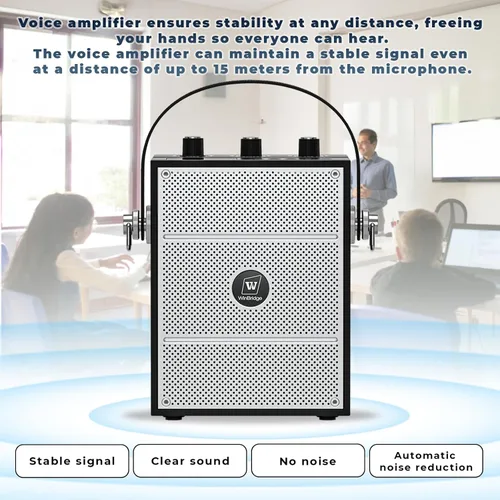 Miniatura 5 de Amplificador de voz Bluetooth 5.3 con auriculares de micrófono inalámbrico, micrófono amplificador inalámbrico personal para profesores, megafonía