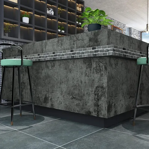 Miniatura 5 de VaryPaper Papel tapiz de hormigón industrial desgastado de 15.7''x78.7'', despegar y pegar, papel de contacto de cemento moderno, vinilo decorativo