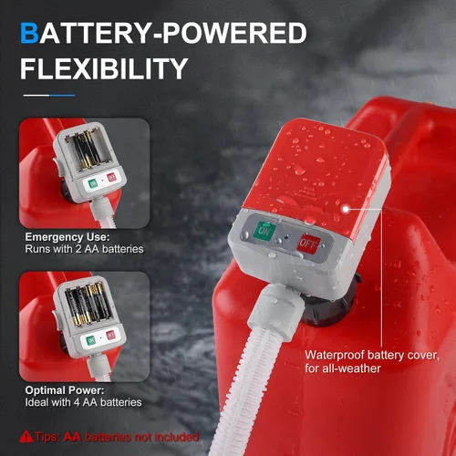 Miniatura 2 de Bomba de transferencia de combustible con sensor de parada automática y adaptador de 4 tanques, manguera de 3.2GPM 51 pulgadas, bomba de gasolina