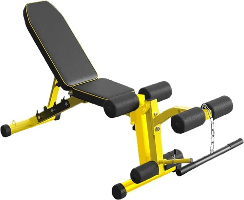Miniatura 2 de Banco de pesas utilitario con extensión de pierna, banco ajustable multiposición para entrenamiento de fuerza, ejercicio con mancuernas y Negro