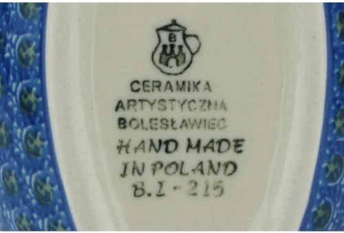 Miniatura 4 de Auténtico soporte de cuchara de cerámica polaca en diseño de amapolas azules hecho a mano en Bolesławiec Polonia por Ceramika Artystyczna +