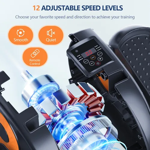 Miniatura 3 de Under Desk Elliptical Machine for Senior Mini Elliptical Leg Exerciser with Remote Quiet Portable Electric Seated Foot Pedal Exerciser for Home