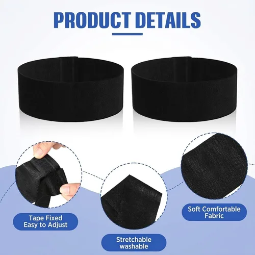Miniatura 3 de Waydress 140 diademas faciales desechables de spa con cierre cómodo, bandas faciales elásticas, banda suave para el cuidado de la piel para mujeres