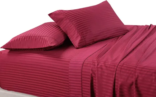 Miniatura 11 de sheetsnthings Juego de 2 fundas de almohada de 300 hilos, tamaño Queen, color negro a rayas