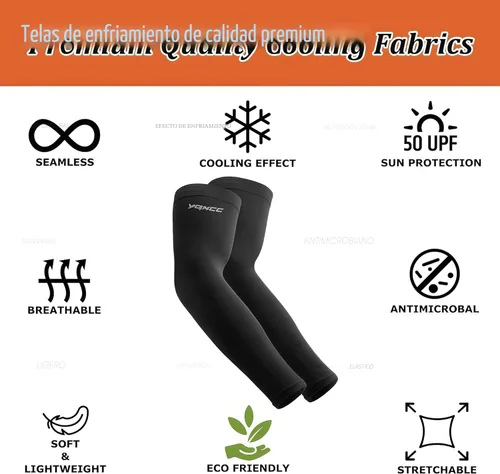Miniatura 5 de YQXCC 4 Pares de Mangas para Brazos para Hombres Mujeres Protección UV Solar de Enfriamiento UPF 50 Mangas de Compresión Deportivas 1 par