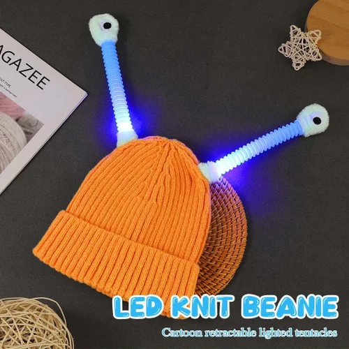 Miniatura 4 de Gorro de punto con luces LED para adultos y niños