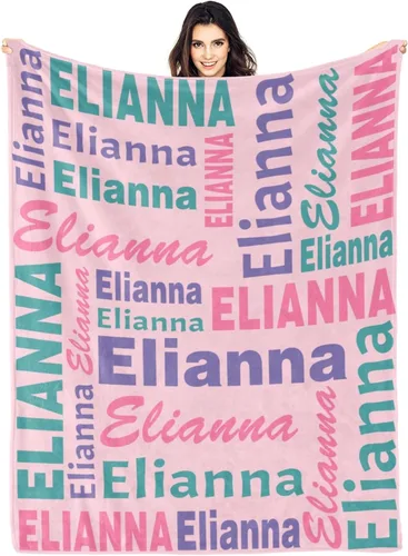 Miniatura 10 de Manta personalizada con nombre, manta personalizada con nombre, manta personalizada para adultos, niños y bebés, manta personalizada con monograma