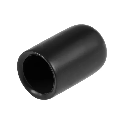 Miniatura 12 de uxcell 80 tapas de goma de 0.551 in de vinilo de identificación redonda tapa tapa de rosca de tornillo protectores negro