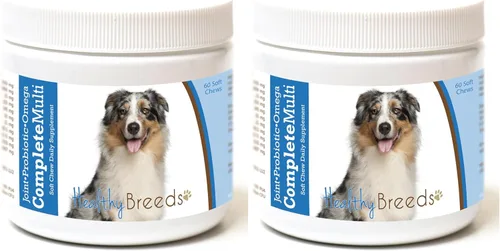 Miniatura 410 de Healthy Breeds Pug todo en uno multivitamínico suave masticable 60