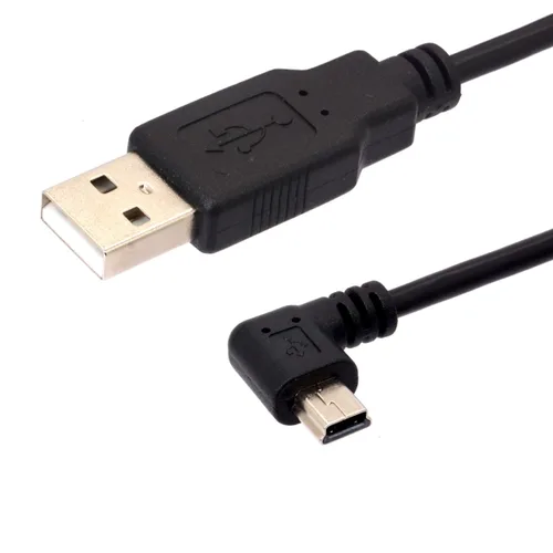 Miniatura 9 de Cable USB 2.0 A macho a ángulo mini, 90 grados de ángulo descendente Mini 5P Cable de carga de sincronización de datos para Garmin Dash Cam Car