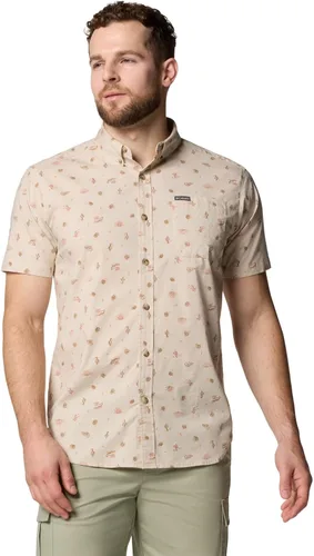 Miniatura 20 de Columbia - Camisa de manga corta para hombre Rapid Rivers con estampado, con cómodo elástico Colegial Navy Outback