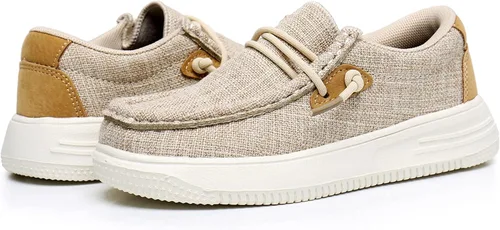 Miniatura 9 de Blikcon Zapatos náuticos casuales para niños y niñas, mocasines ligeros con cordones (bebéniño pequeñoniño grande)