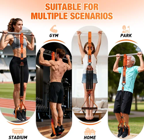 Miniatura 7 de Pull Up Assistance Bands for Women, Heavy Duty Resistance Bands with Handles, Exercise Band with Door Anchor, Workout Band Set for Pull Up Bar, Full