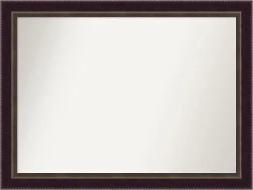 Miniatura 137 de Amanti Art Espejo de baño de bronce para sobre el fregadero, 24 x 24 pulgadas, espejo cuadrado de bronce Lara para tocador, marco de madera