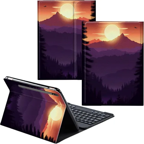 Miniatura 98 de Funda para Samsung Galaxy Tab S6 Lite 2022/2020 Teclado Inalámbrico Desmontable y Cubierta De Soporte De Cuero PU Funda Protectora Para Samsung