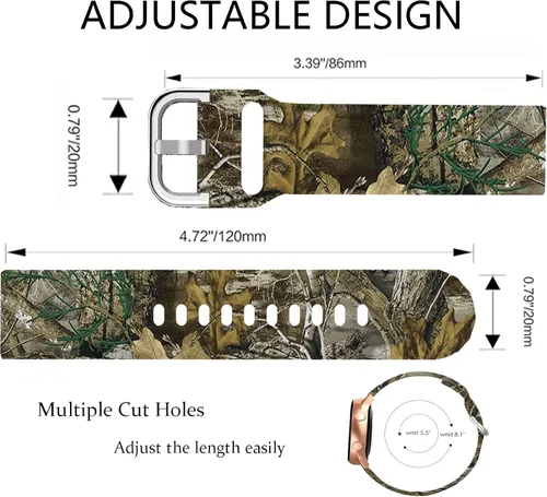 Miniatura 3 de Compatible con Samsung Galaxy Watch 6 5 4 Band/Active 2 Watch Band 1.575 in 1.732 in, Watch 4 Classic Band 1.811 in 1.654 in/Galaxy Watch 3 Band