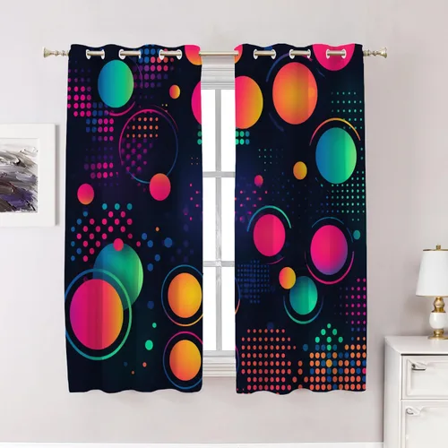 Miniatura 121 de Cortinas opacas de cocina con pintura al óleo de Europa rosa y negra para ventanas, cenefas opacas modernas de torre Eiffel de poliéster multicapa