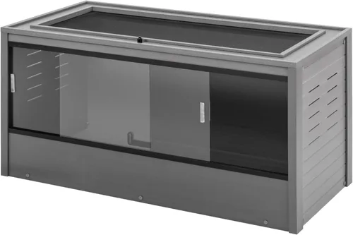 Miniatura 4 de New Age Pet ECOFLEX - Hábitat grande para reptiles de 48 pulgadas de ancho, Mojave Lounge para serpientes, tortugas y lagartos en arce, negro y Gris