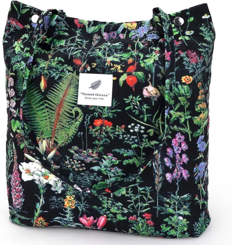 Miniatura 50 de Ayieyill - Bolsa de pana para mujer y niña, con correa de lona para colgar al hombro, bolsa con bolsillo