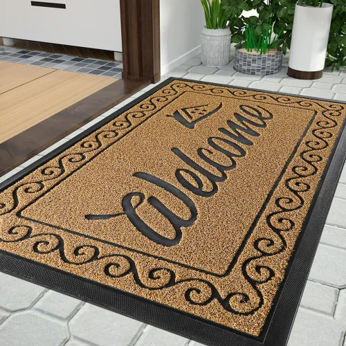Miniatura 80 de Yimobra Tapete de Bienvenida, Tapetes Resistente y Robusto para Entrada de Casa Interior/Exterior, Felpudo de Puerta Delantera para Patio Exterior