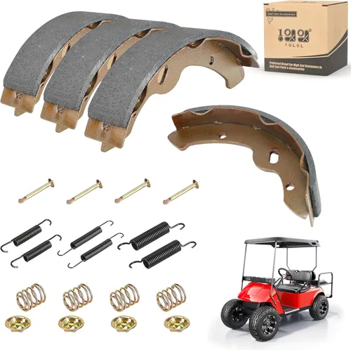10L0L Golf Cart Brake Shoes,Brake Pads and Bendex Drum Spring Kit for Yamaha 1993-Up G14, G16, G19-G22 and 1996-Up TXT/EZGO/ST350/Workhorse/Medalist