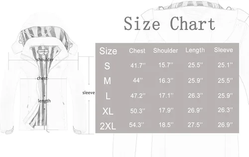 Miniatura 4 de OTU Chaqueta impermeable para mujer, ligera, impermeable con capucha para senderismo, viajes al exterior.