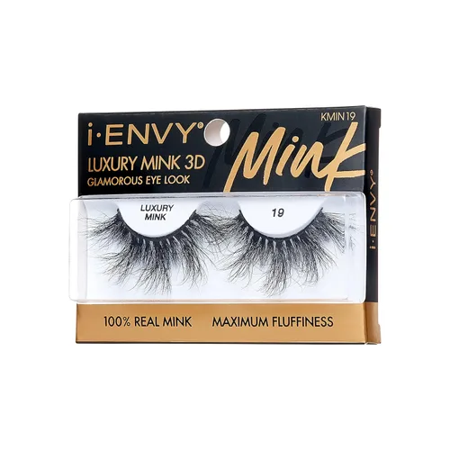 Miniatura 5 de i-ENVY Pestañas postizas de lujo de la colección de visón, pestañas 100% de visón real, aspecto glamoroso, pestañas de máxima esponjosidad 3D ángulo