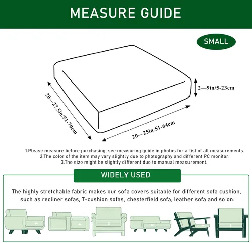 Miniatura 7 de CRFATOP Fundas elásticas de cojín de repuesto para sofá, fundas de asiento de sofá impresas, lavable, extraíble, protector de muebles individual