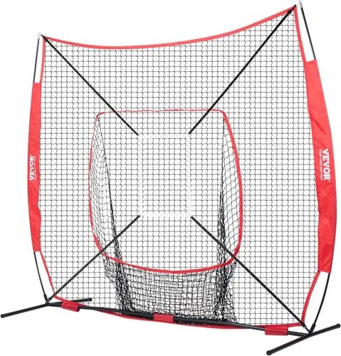 Miniatura 4 de VEVOR - Red de práctica de sóftbol, red portátil de entrenamiento de béisbol para batear, batear, atrapar, lanzar, equipo de respaldo con marco